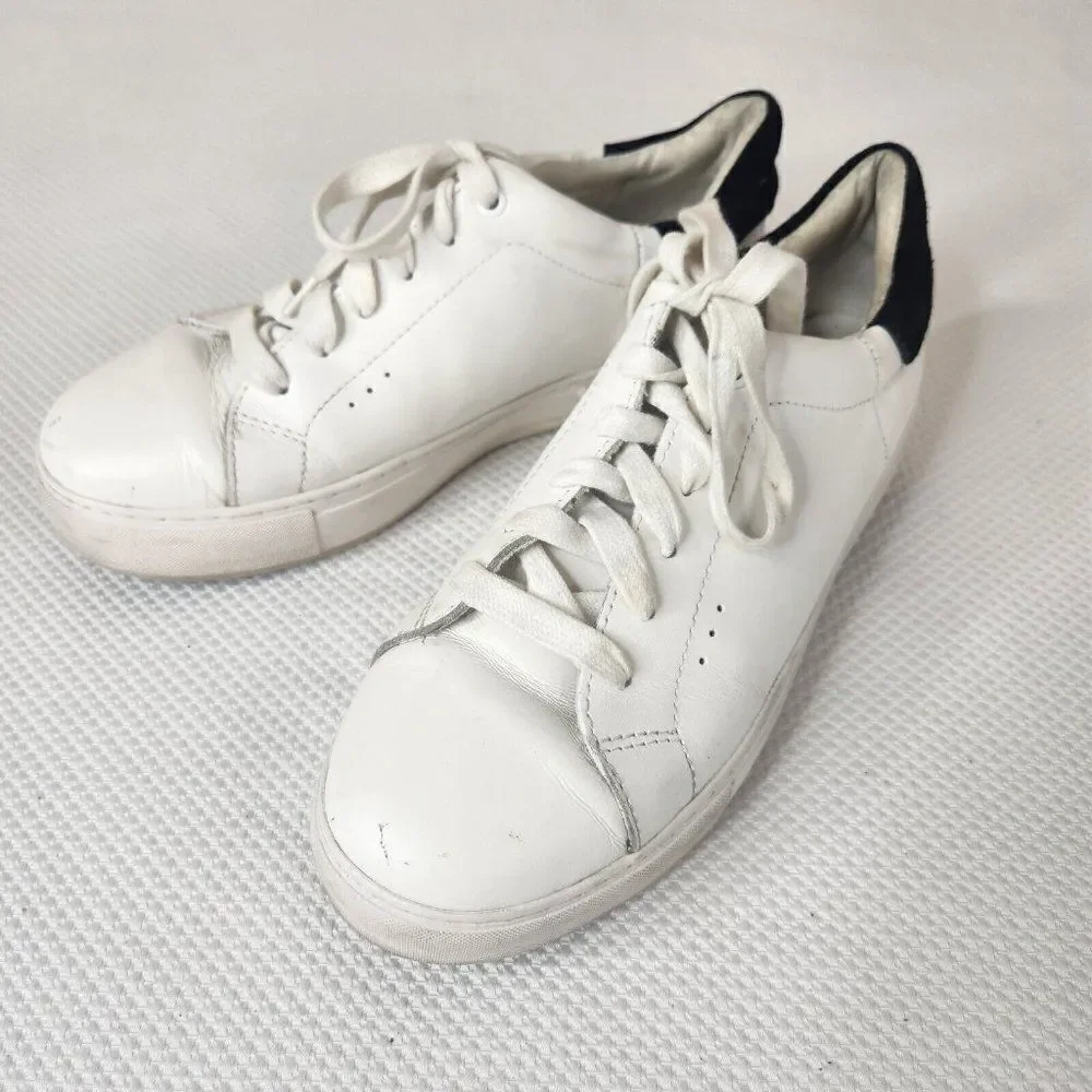 Kurt Geiger London Laney Leather Platform Sneakers Womens Size 9 White
